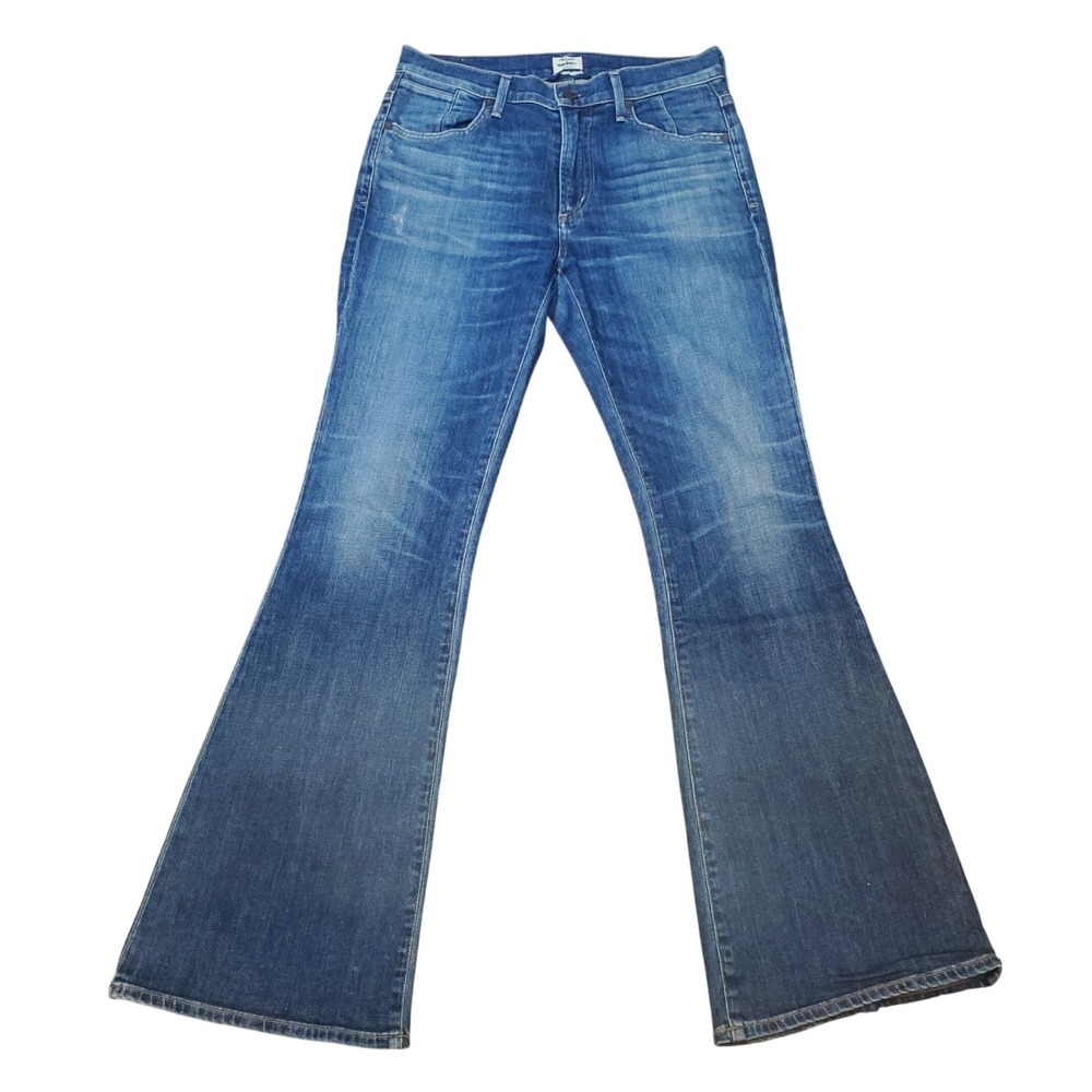Citizens of Humanity Womens 28 Fleetwood Petite High Rise Flare Medium Wash Jean